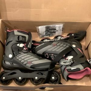 Zetrablade rollerblades.  Size 10.  Black and pink